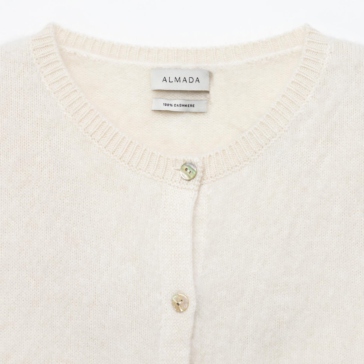 Almada Label COCO BRUSHED CARDIGAN, Vanilla