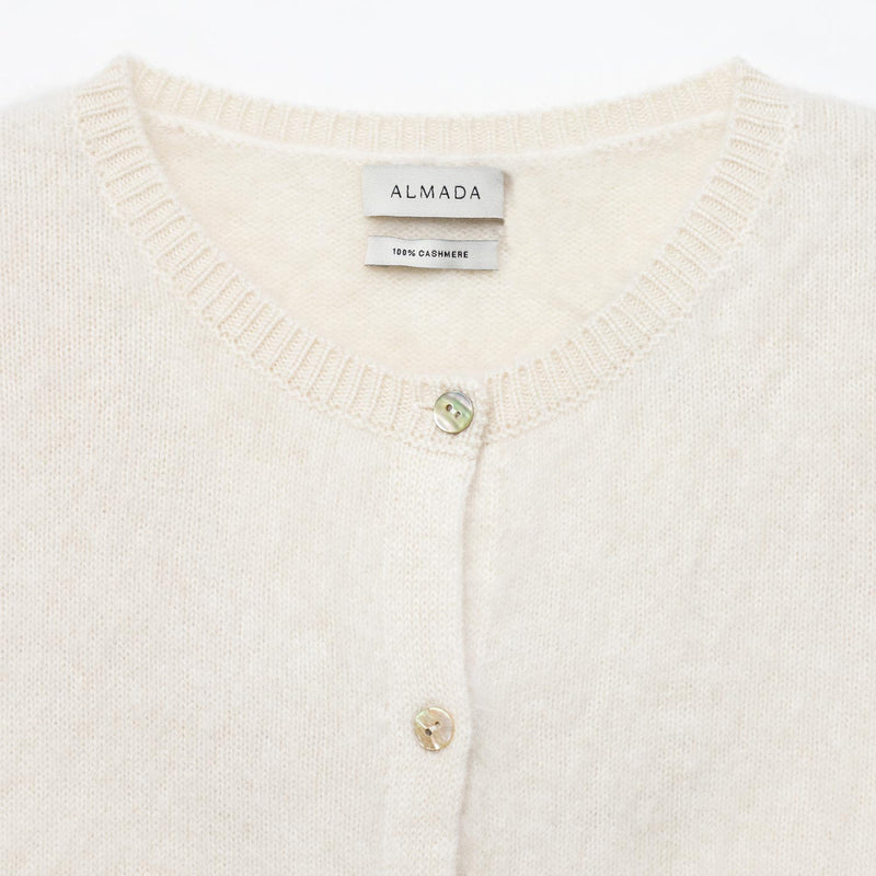 Almada Label COCO BRUSHED CARDIGAN, Vanilla