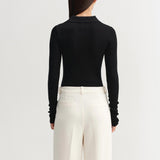 Almada Label JULES RIB TOP, Black