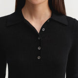 Almada Label JULES RIB TOP, Black