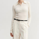 Almada Label JULES RIB TOP, Cream