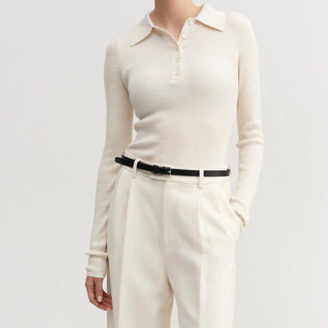 Almada Label JULES RIB TOP, Cream