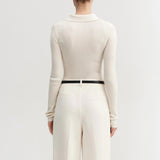 Almada Label JULES RIB TOP, Cream