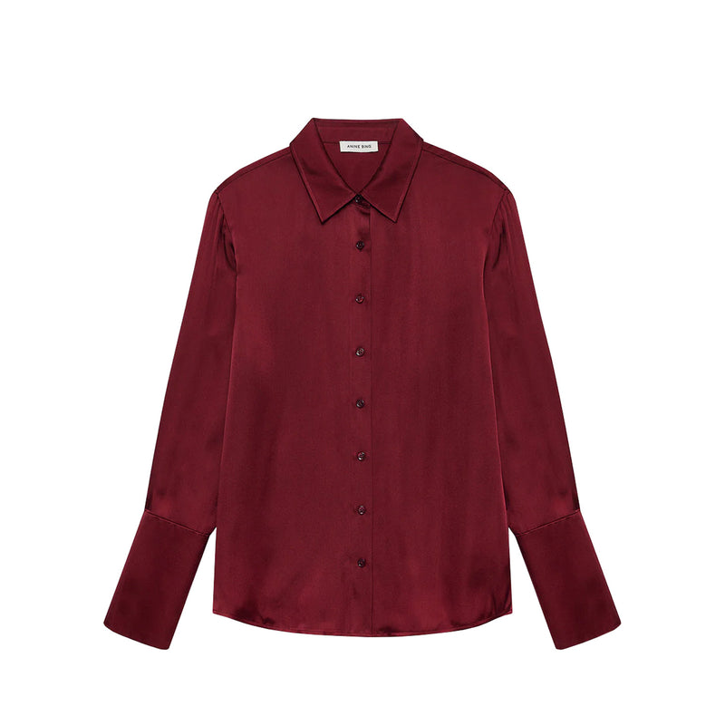 Anine Bing AMANDA SHIRT,  Cabernet