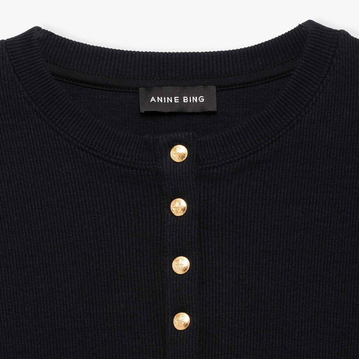 Anine Bing ALESSIA LS T-SHIRT, Black