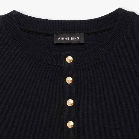 Anine Bing ALESSIA LS T-SHIRT, Black