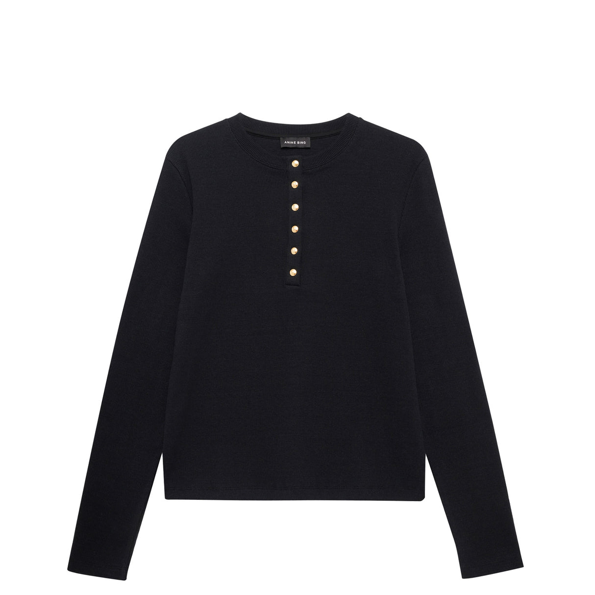 Anine Bing ALESSIA LS T-SHIRT, Black