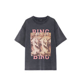 Anine Bing CADE TEE TIGER BING, Washed Black