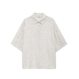 Anine Bing COCO SHIRT, White Washed Leopard