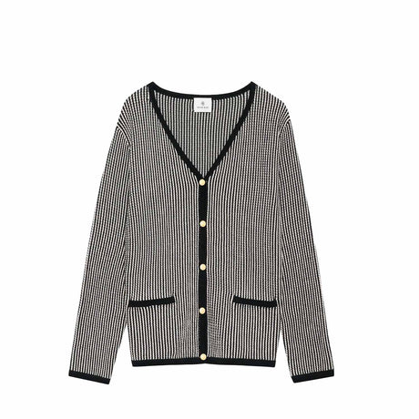 Anine Bing DAVE CARDIGAN, Black/White - Image 1