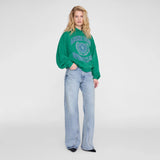 Anine Bing HARVEY SWEATSHIRT COLLEGIATE, Green