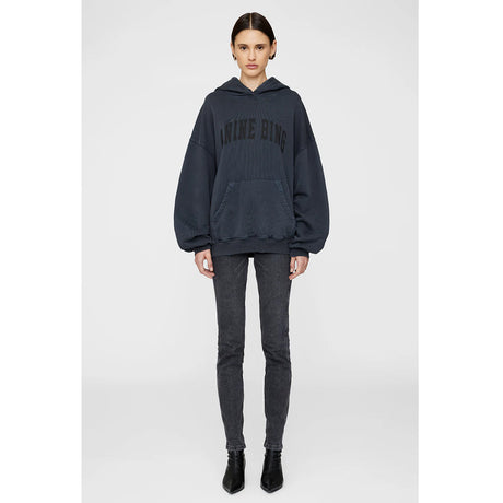 Anine Bing HARVEY SWEATSHIRT, Washed Black