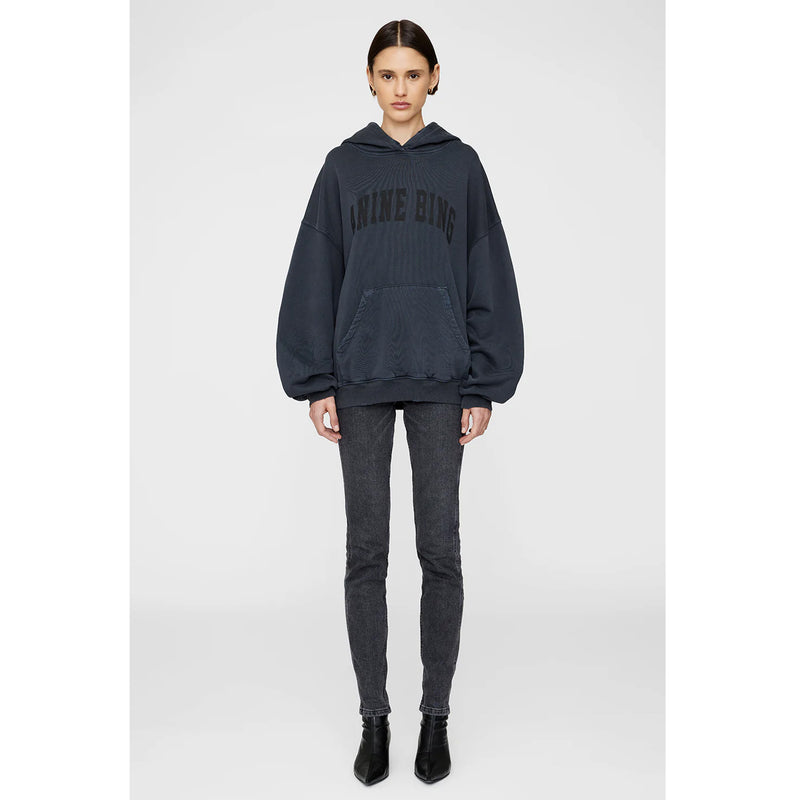 Anine Bing HARVEY SWEATSHIRT, Washed Black