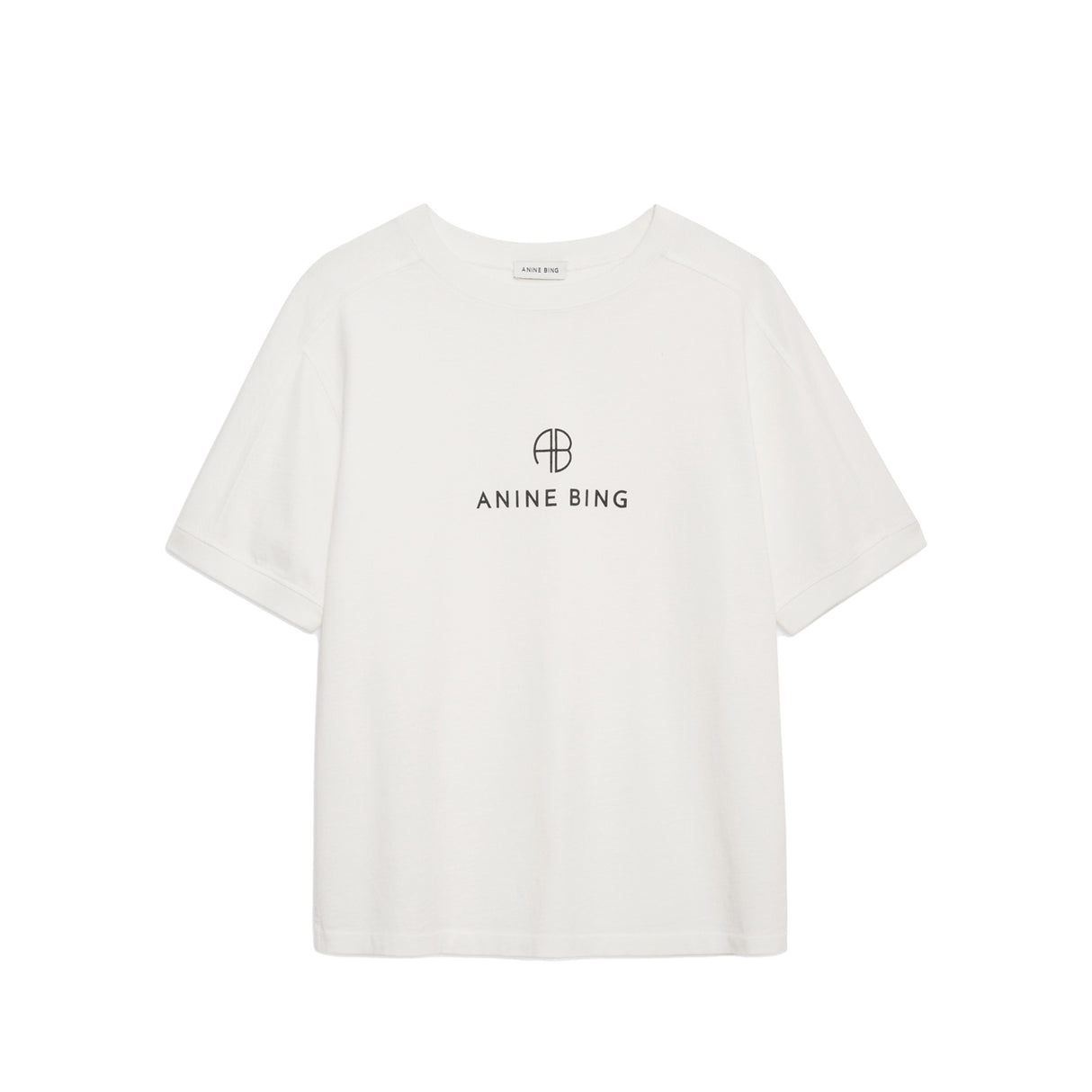 Anine Bing JAYLIN TEE MONOGRAM, Ivory