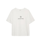 Anine Bing JAYLIN TEE MONOGRAM, Ivory