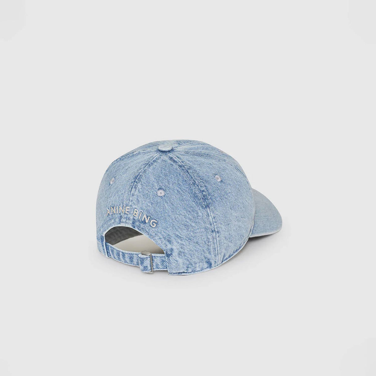 Anine Bing JEREMY BASEBALL CAP AB, Bleached Blue Denim