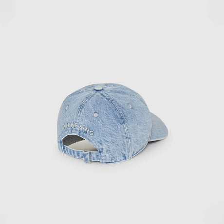 Anine Bing JEREMY BASEBALL CAP AB, Bleached Blue Denim