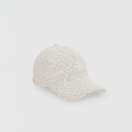 Anine Bing JEREMY BASEBALL CAP AB, Washed White Leopard