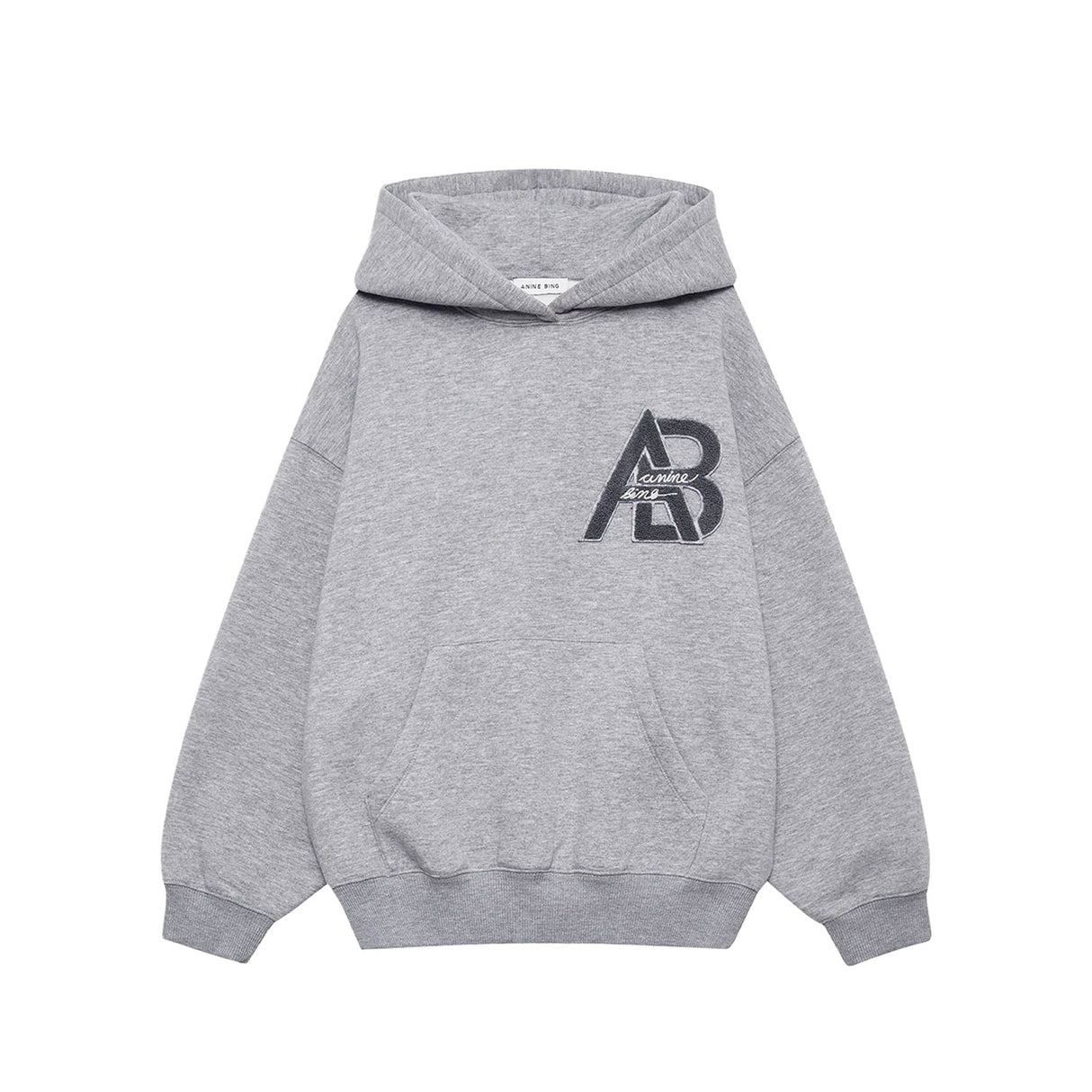 JACI HOODIE LETTERMAN, Medium Heather Grey