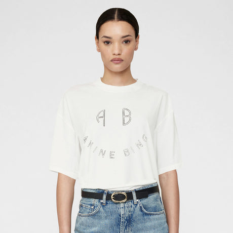 Anine Bing KENT TEE SMILEY, Ivory