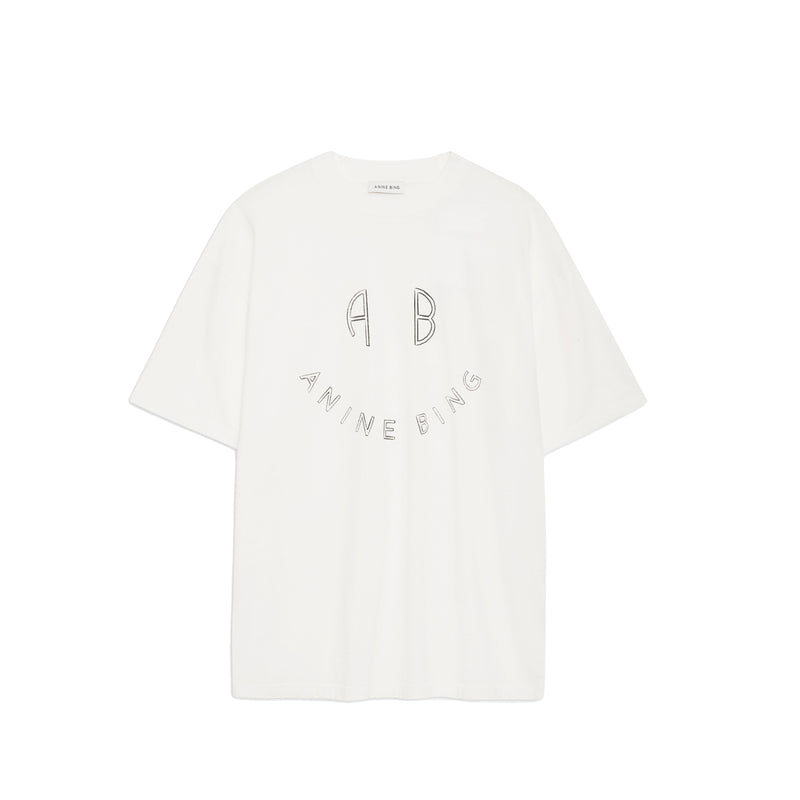 Anine Bing KENT TEE SMILEY, Ivory