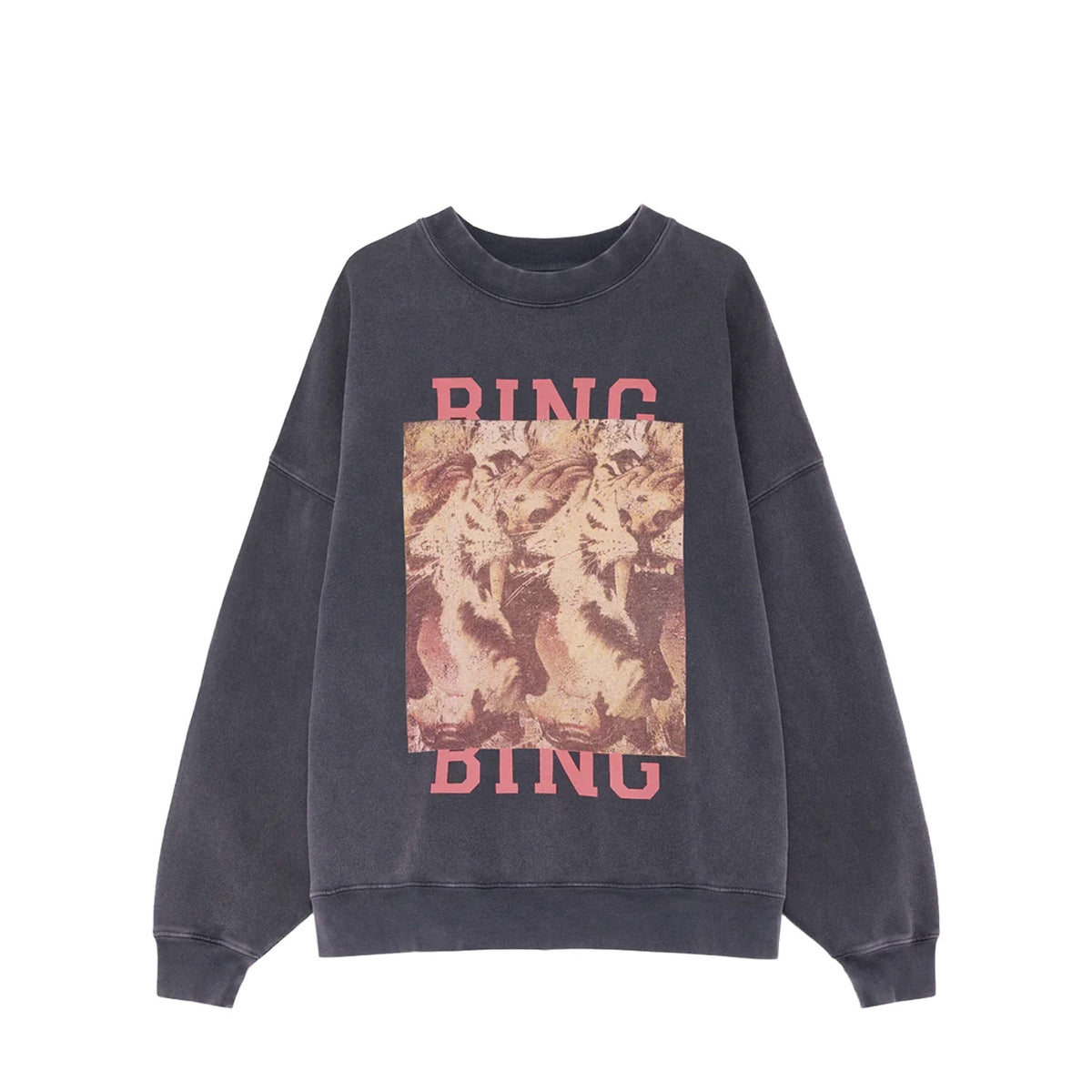 Anine Bing MILES SWEATSHIRT TIGER BING, Washed Black