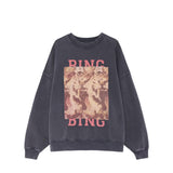 Anine Bing MILES SWEATSHIRT TIGER BING, Washed Black