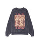 Anine Bing MILES SWEATSHIRT TIGER BING, Washed Black