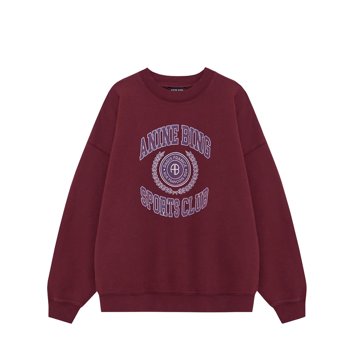 Anine Bing MILES SWEATSHIRT, Burgundy