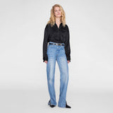 Anine Bing SCOTT CROPPED SHIRT, Black