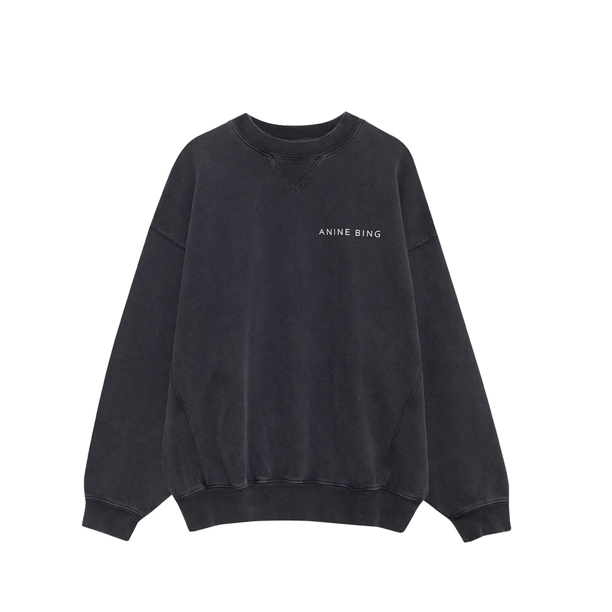 Anine Bing JACI SWEATSHIRT TWISTED SNAKE, Washed Black