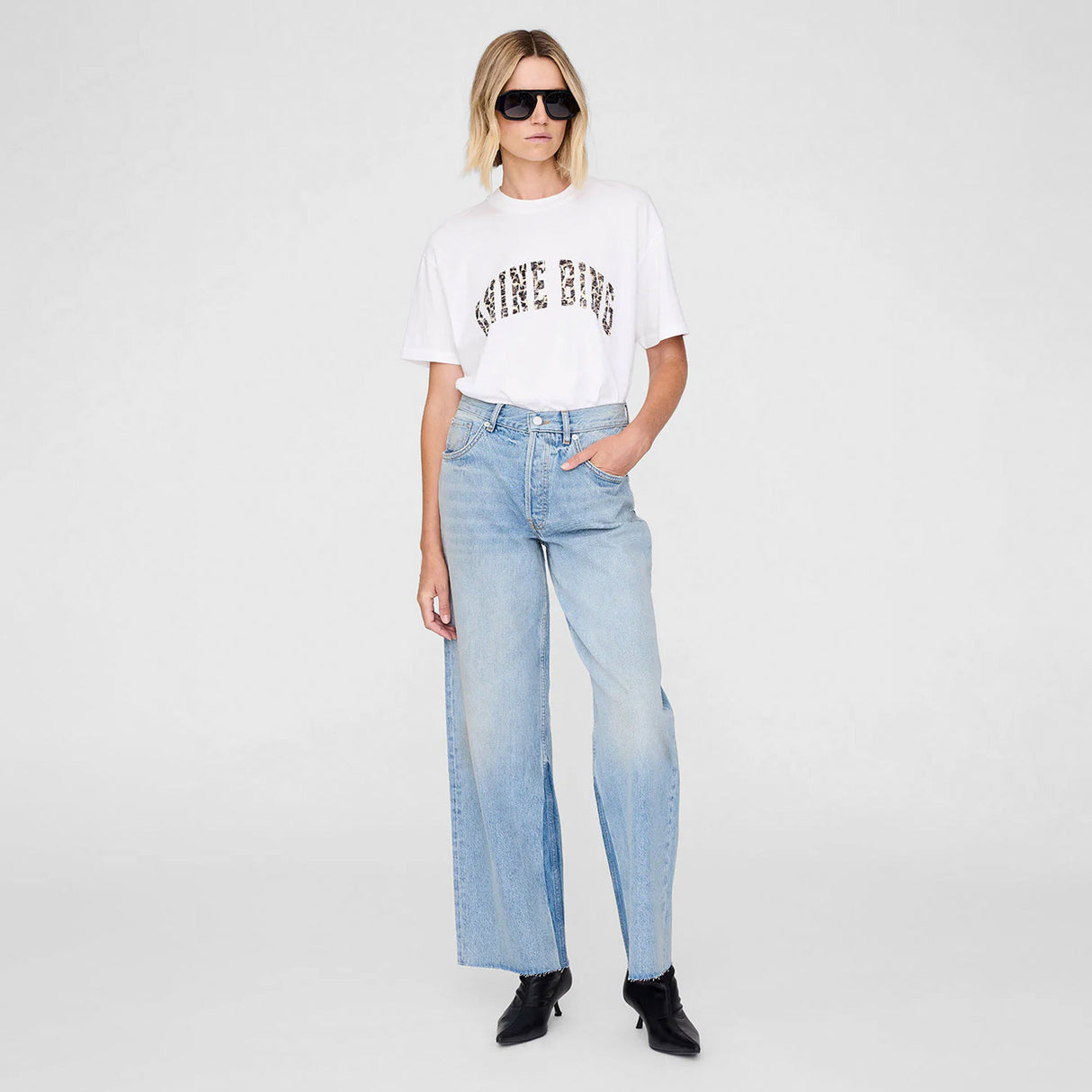 Anine Bing WALKER TEE, Ivory