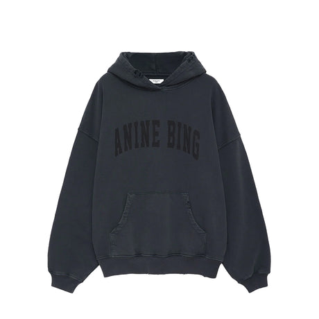 Anine Bing HARVEY SWEATSHIRT, Washed Black - Image 1