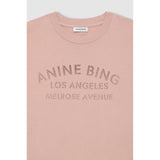 Anine Bing IVAN LONG SLEEVE MELROSE STENCIL, Washed Blushed