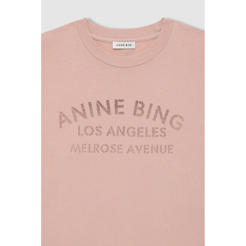 Anine Bing IVAN LONG SLEEVE MELROSE STENCIL, Washed Blushed