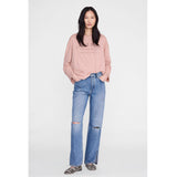 Anine Bing IVAN LONG SLEEVE MELROSE STENCIL, Washed Blushed