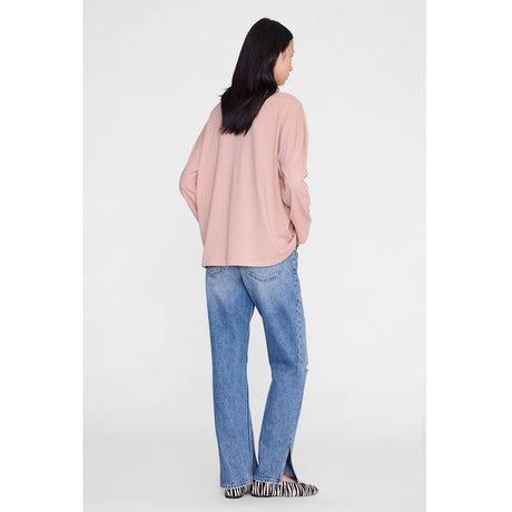 Anine Bing IVAN LONG SLEEVE MELROSE STENCIL, Washed Blushed