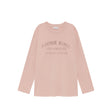 Pink long-sleeve shirt with 'Anine Bing Los Angeles' text on a white background