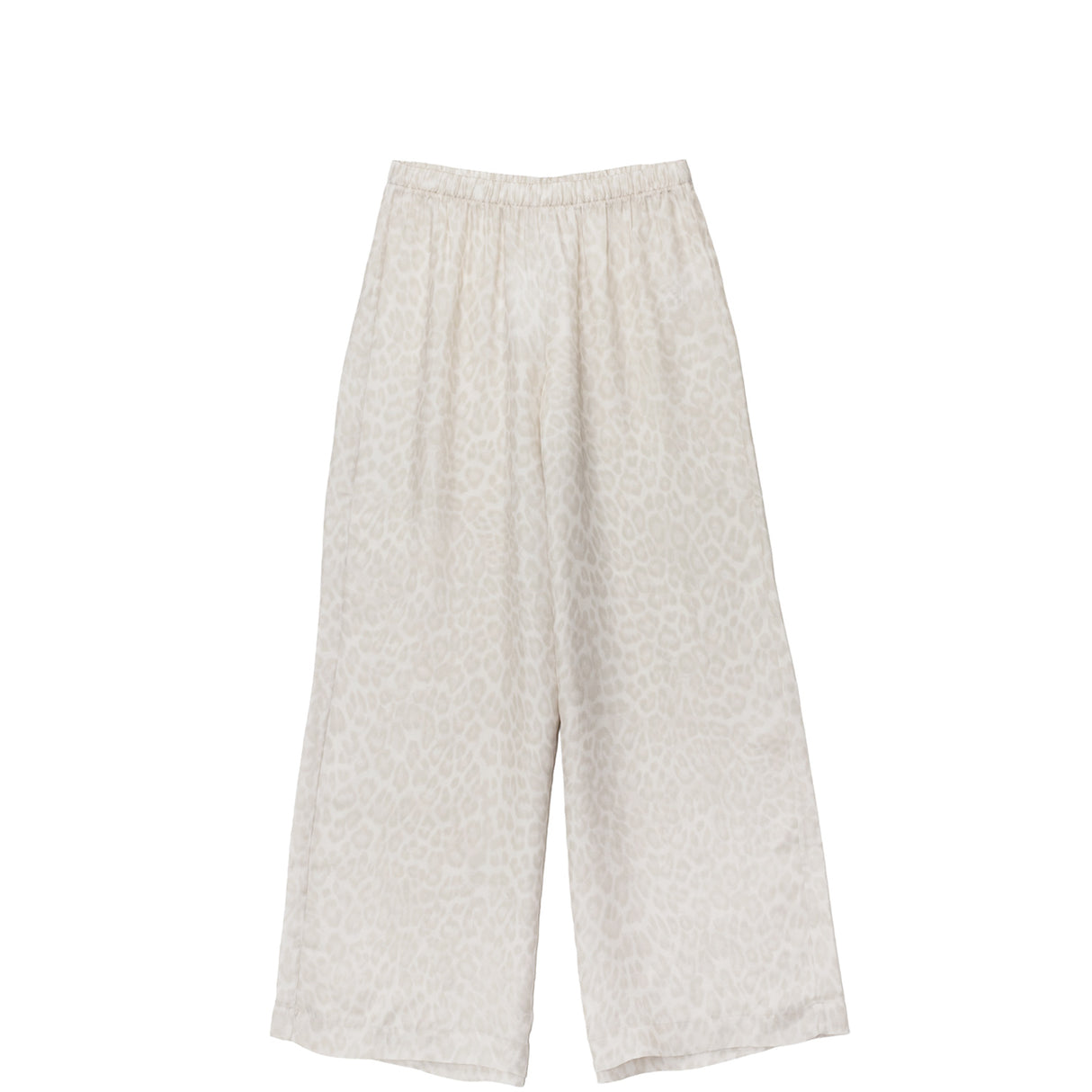 Light gray wide-leg pants on a white background