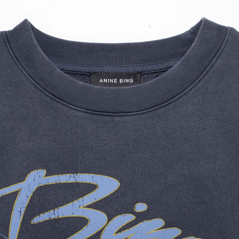 Anine Bing SPENCER SWEATSHIRT EAGLE, Washed Black