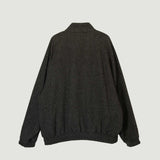 Auralee ALPACA WOOL SILK TWEED ZIP JACKET, Gray Brown