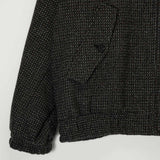 Auralee ALPACA WOOL SILK TWEED ZIP JACKET, Gray Brown