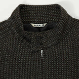Auralee ALPACA WOOL SILK TWEED ZIP JACKET, Gray Brown
