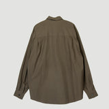 Auralee WASHED FINX TWILL BIG SHIRT, Brown