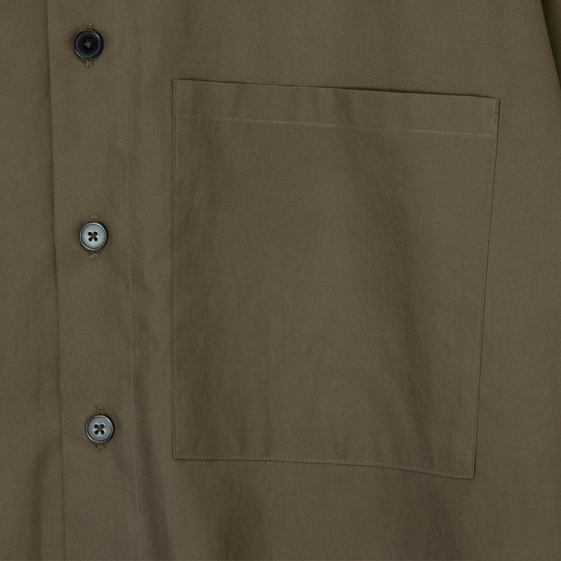 Auralee WASHED FINX TWILL BIG SHIRT, Brown