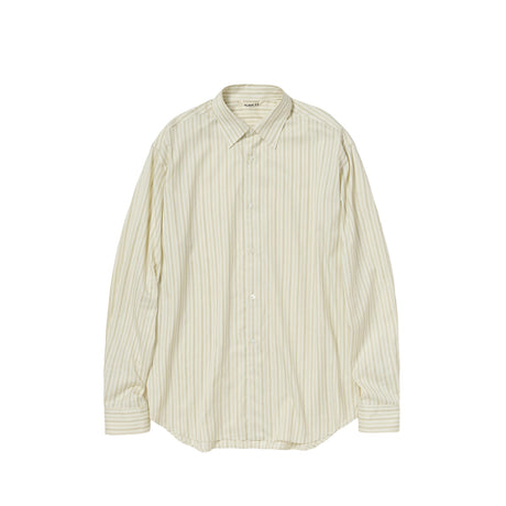 Beige striped shirt on a white background