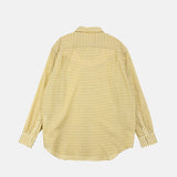 Auralee AIRY LIGHT COTTON CHECK SHIRT, Mustard Gingham Check