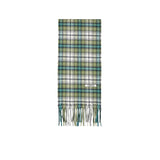Auralee CASHMERE CHECK LONG STOLE, Moss Green Check
