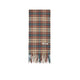 Auralee CASHMERE CHECK LONG STOLE, Red Brown Check