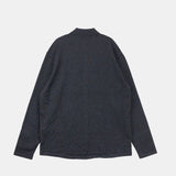 Auralee HIGH TWIST WOOL KNIT SHIRT CARDIGAN, Charcoal